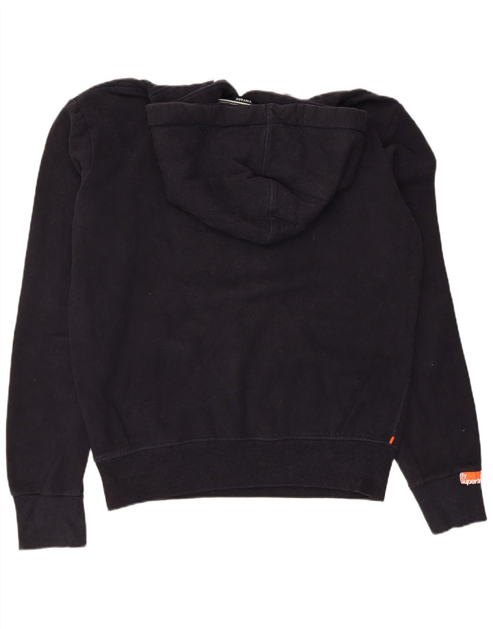 SUPERDRY moletom com capuz gráfico masculino médio algodão preto