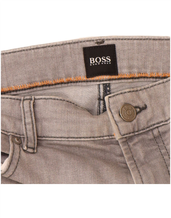 Hugo Boss Jeans reto masculino W36 L30 algodão cinza