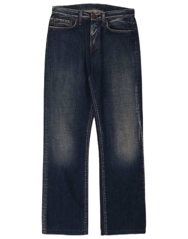 Replay Jeans reto feminino W29 L32 azul marinho algodão
