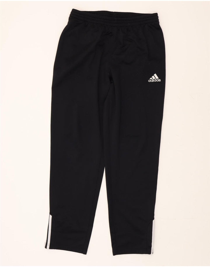 Calças de treino masculinas Adidas UK 42/44 poliéster preto grande
