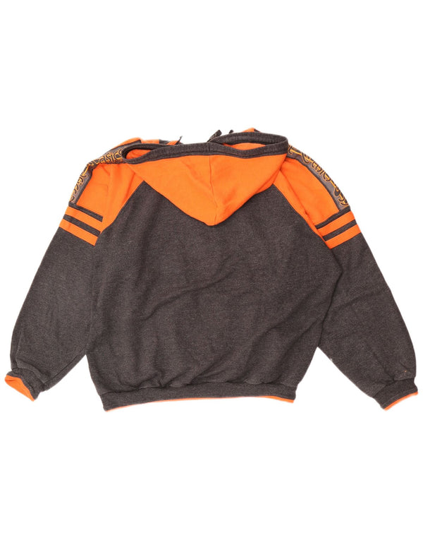 Asics Mens Zip Neck Hoodie Jumper XL Cinza Colourblock