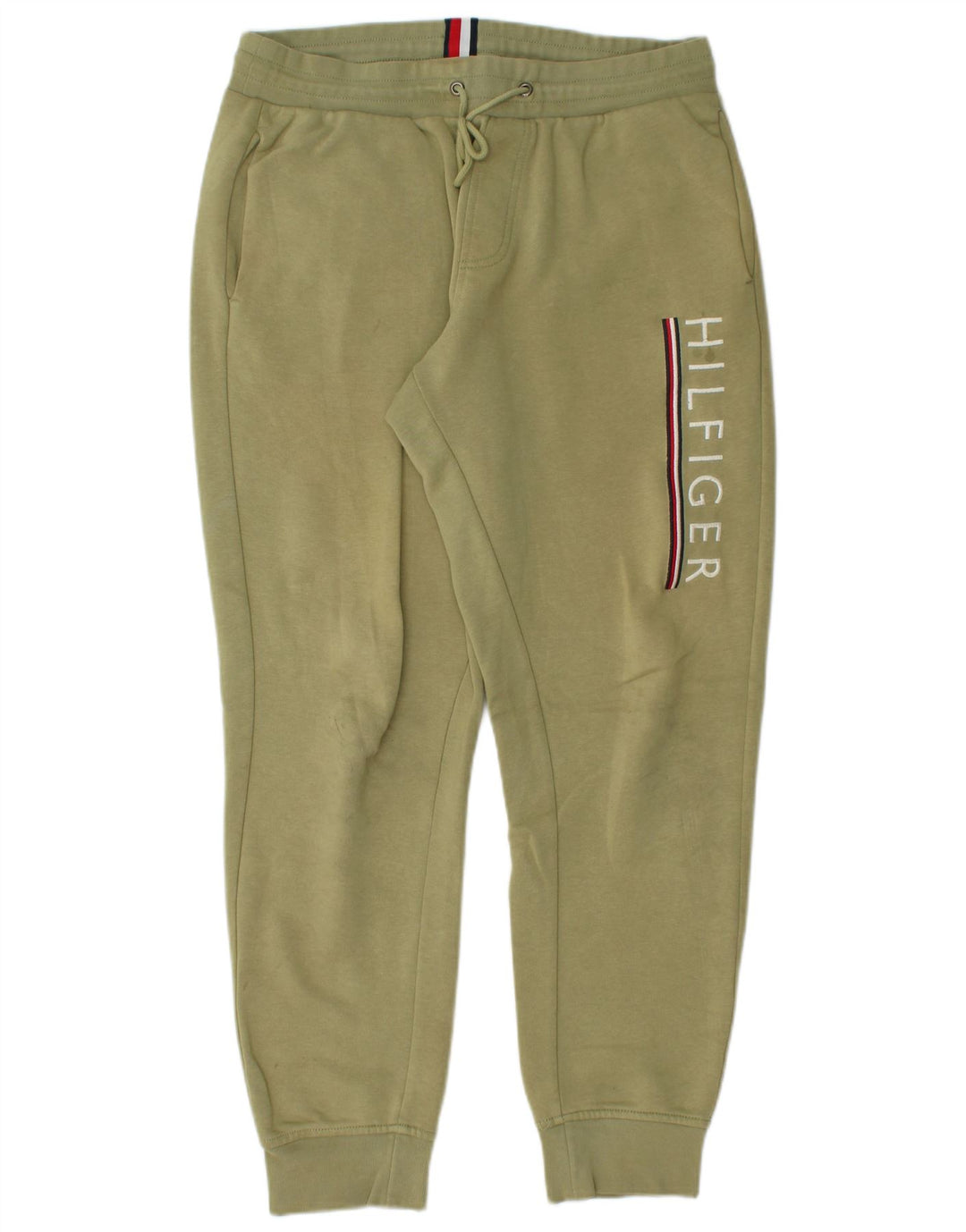 Calça esportiva masculina TOMMY HILFIGER com estampa gráfica, calça jogger médio verde