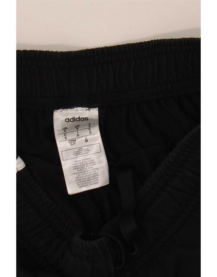 Calça de treino masculina Adidas pequena de algodão preto