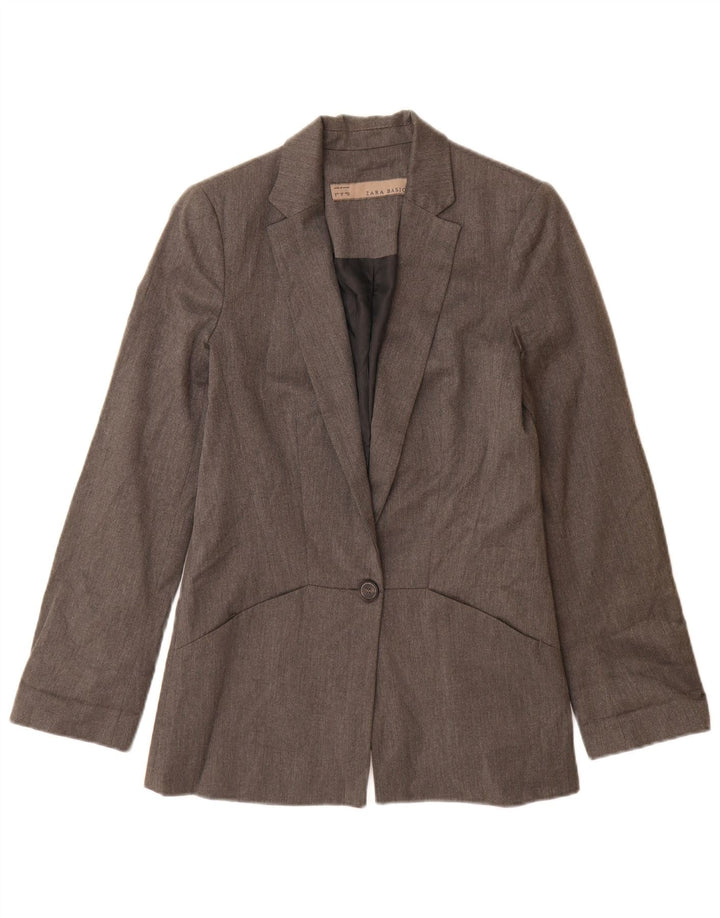 Jaqueta blazer masculina Zara com 1 botão Reino Unido 10 pequena cinza