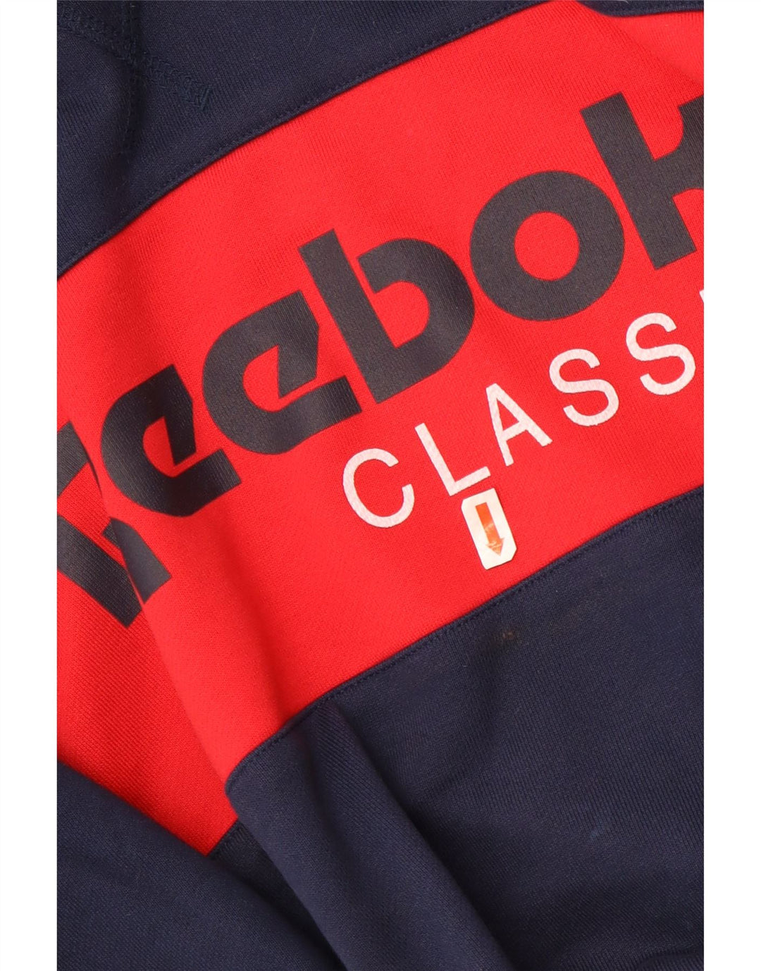 Reebok moletom gráfico masculino jumper grande azul marinho colorblock algodão