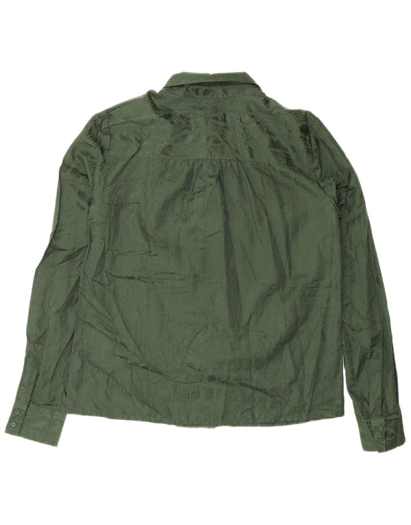 Blusa feminina Reiss UK 10 algodão verde pequeno