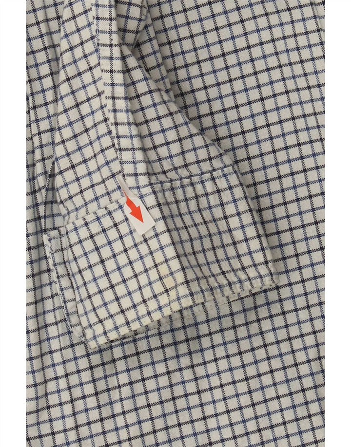 Camisa masculina Chaps média xadrez branca