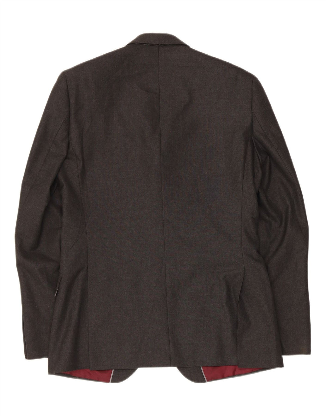 Jaqueta blazer masculina de 2 botões Marks & Spencer Reino Unido 38 poliéster cinza médio