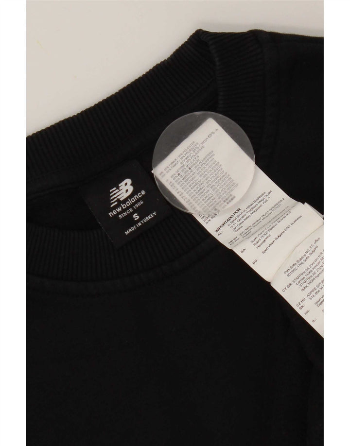 Moletom masculino New Balance Jumper pequeno algodão listrado preto