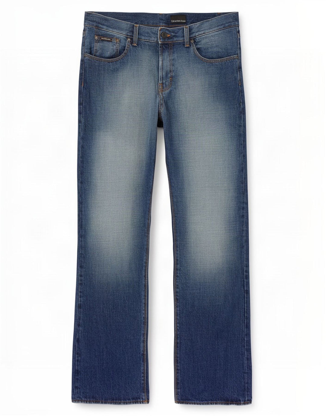 Calça jeans reta masculina Calvin Klein W33 L34 azul algodão