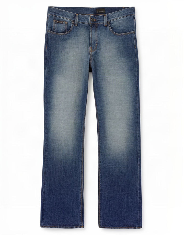 Calça jeans reta masculina Calvin Klein W33 L34 azul algodão