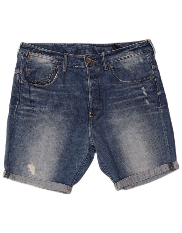 Shorts jeans masculino G-STAR W34 grande algodão azul