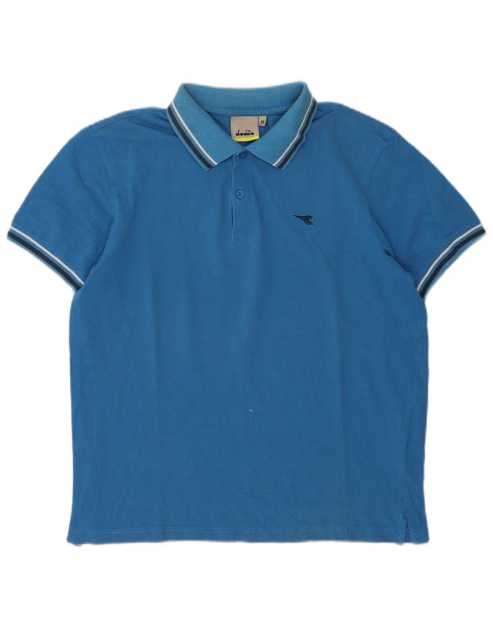Camisa polo masculina Diadora algodão azul médio
