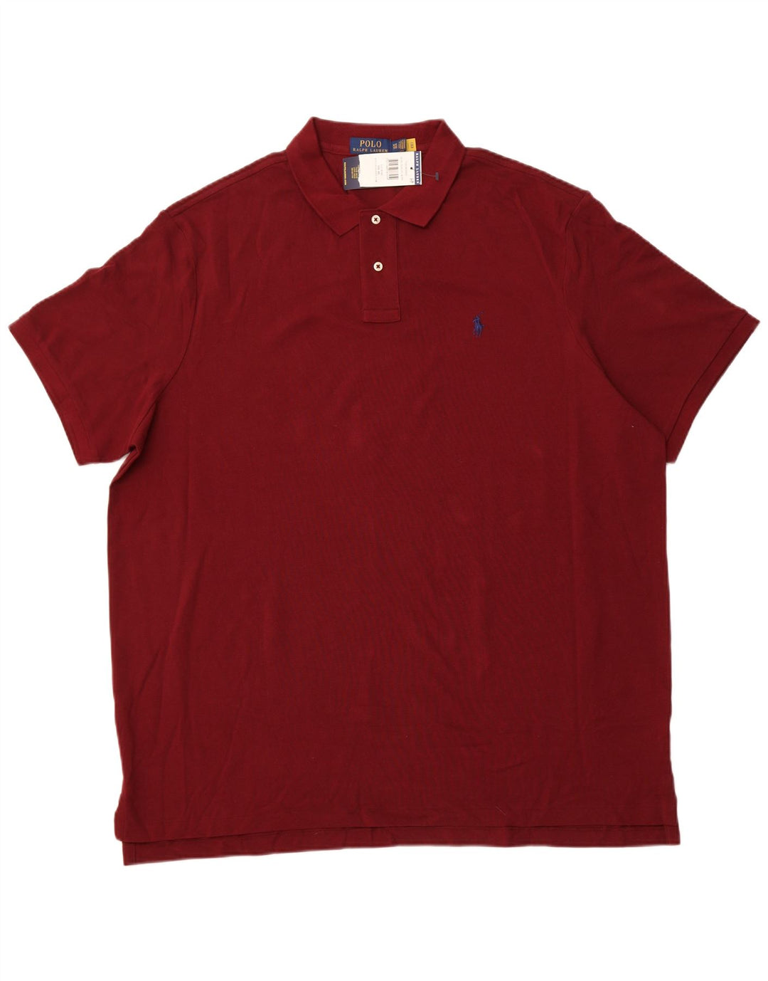 POLO RALPH LAUREN Camisa polo masculina de ajuste clássico 2XL algodão borgonha