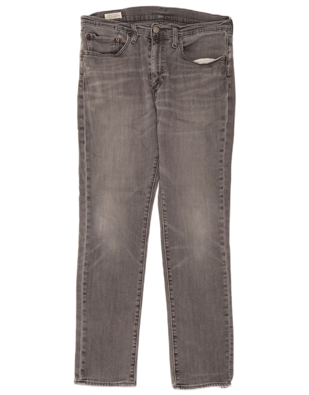 Levi's Mens Slim Jeans W34 L32 Cinza Algodão