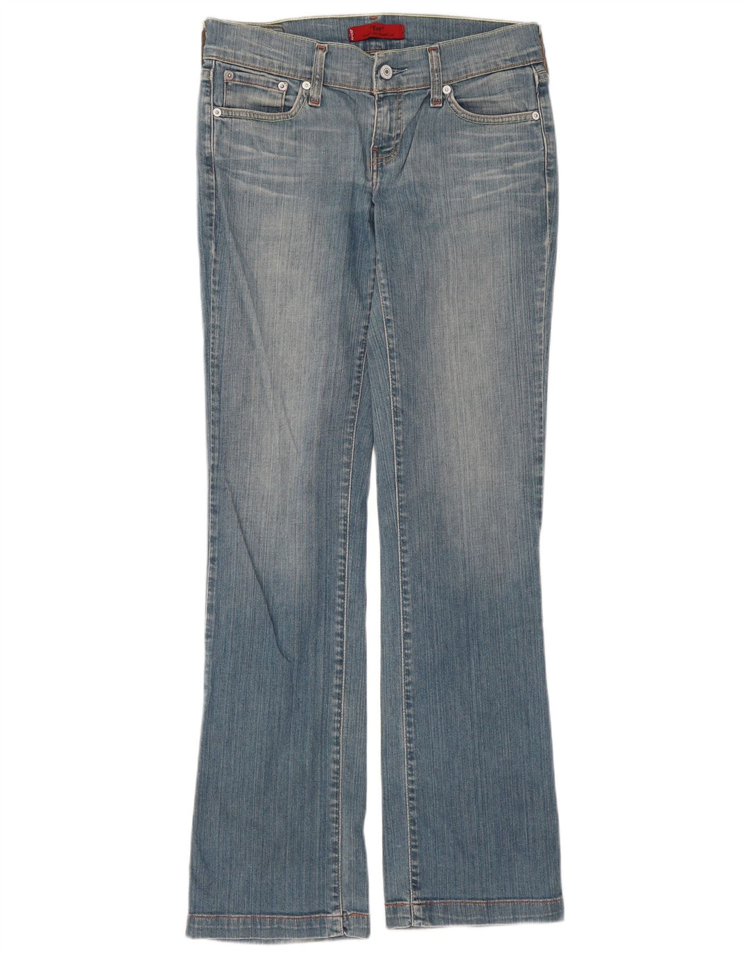 Levi's Womens Eve Straight Jeans W31 L34 Azul Algodão