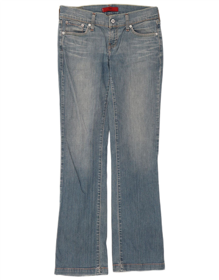 Levi's Womens Eve Straight Jeans W31 L34 Azul Algodão