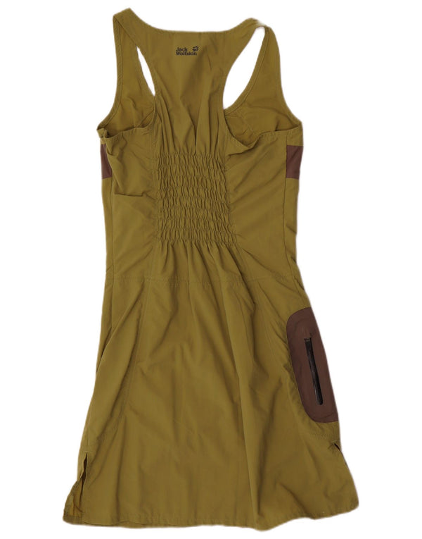 Vestido camiseta feminino Jack Wolfskin Reino Unido 8/10 pequeno cáqui poliamida