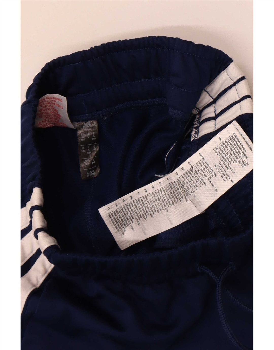 Calças de treino Adidas Boys Climacool 9-10 anos azul marinho poliéster