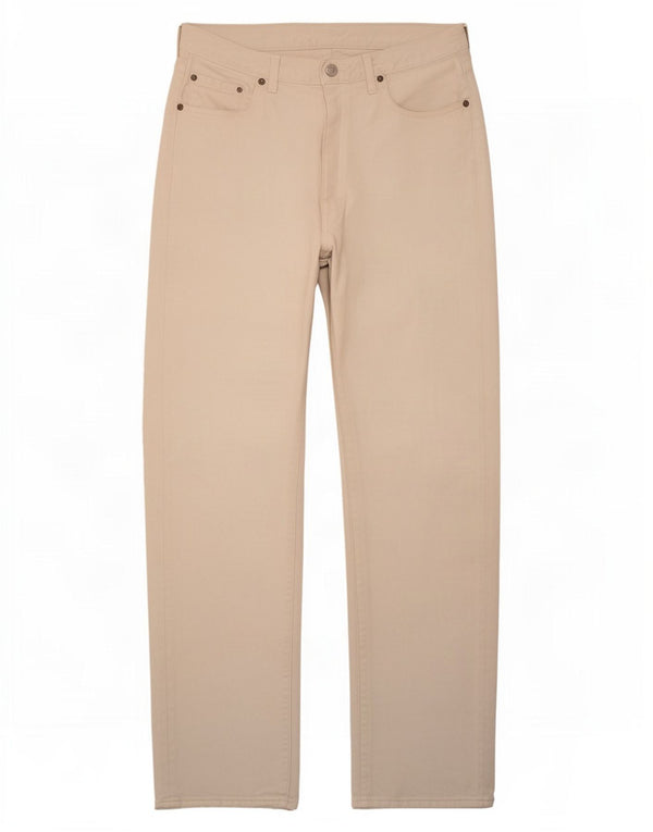 Calça jeans reta masculina Levi's W36 L36 algodão branco