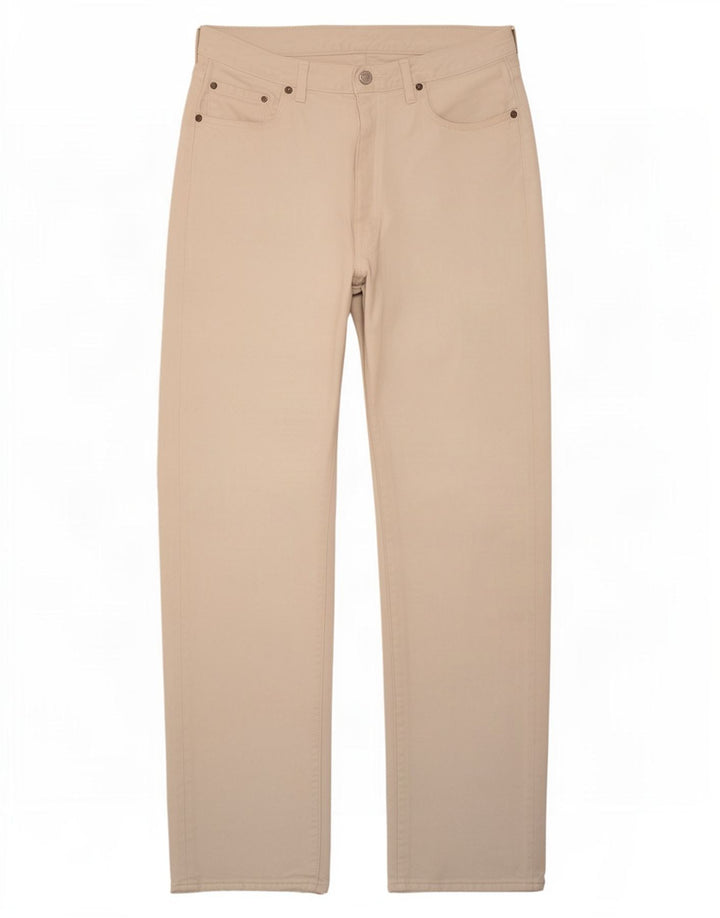 Calça jeans reta masculina Levi's W36 L36 algodão branco