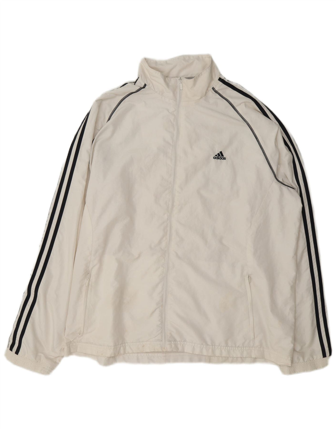Adidas Mens Tracksuit Top Jacket XL Branco Poliéster