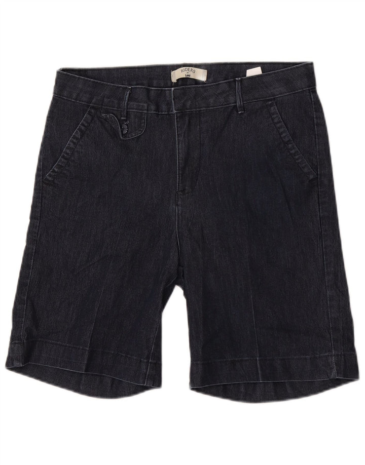 Shorts jeans Lee Womens Riders EUA 8 médio W30 algodão azul marinho