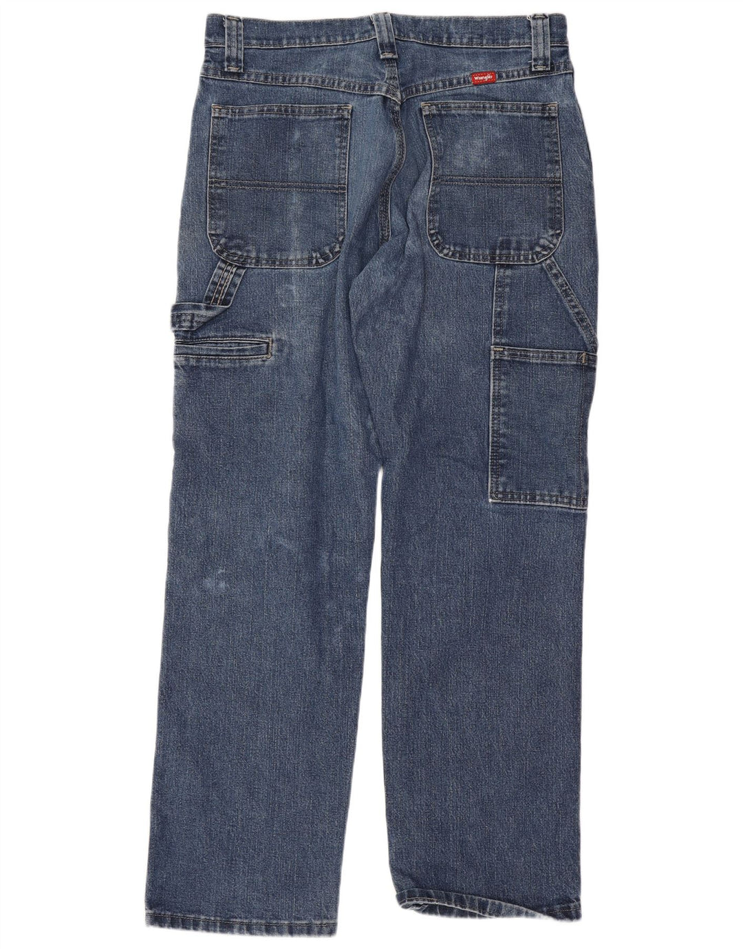 Wrangler Mens Cargo Straight Jeans W30 L30 Azul Algodão