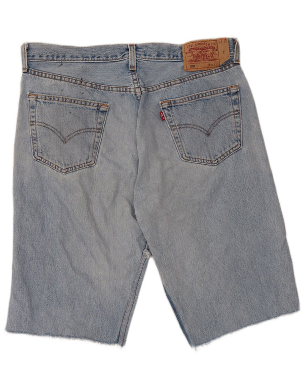 LEVI'S Mens 501 Shorts Jeans W36 Grande Algodão Azul