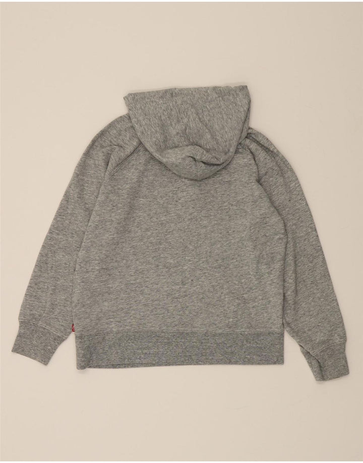 LEVI'S Womens Oversized Graphic Hoodie Jumper UK 6 XS Grey Cotton Vintage Levi's and Second-Hand Levi's from Messina Hembry 