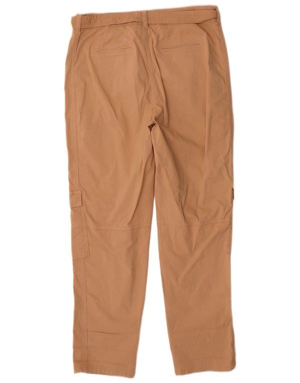Calça Cargo Cônica Feminina MINT VELVET Reino Unido 12 Médio W30 L28 Algodão Bege