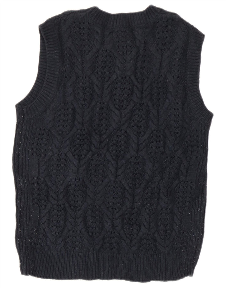 Regata feminina Marks & Spencer com colete UK 14 médio azul marinho acrílico
