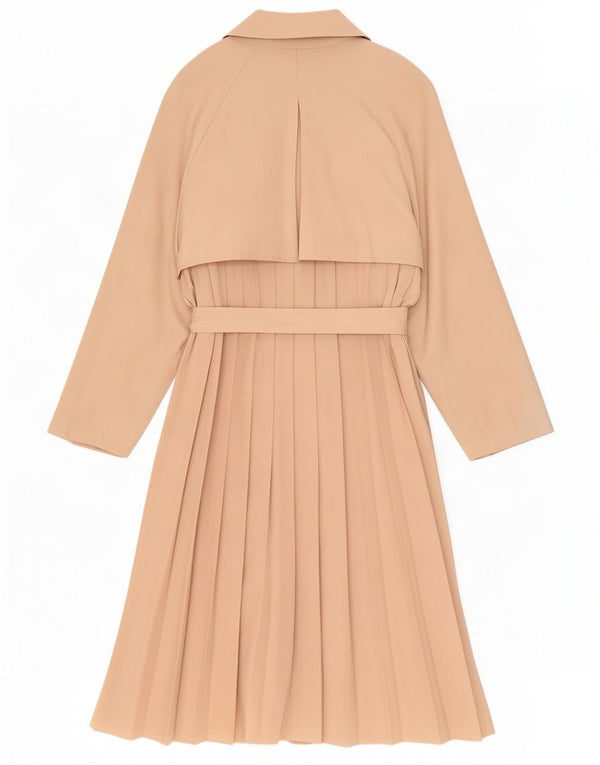 Zara Trench Coat Feminino UK 20 2XL Poliéster Bege