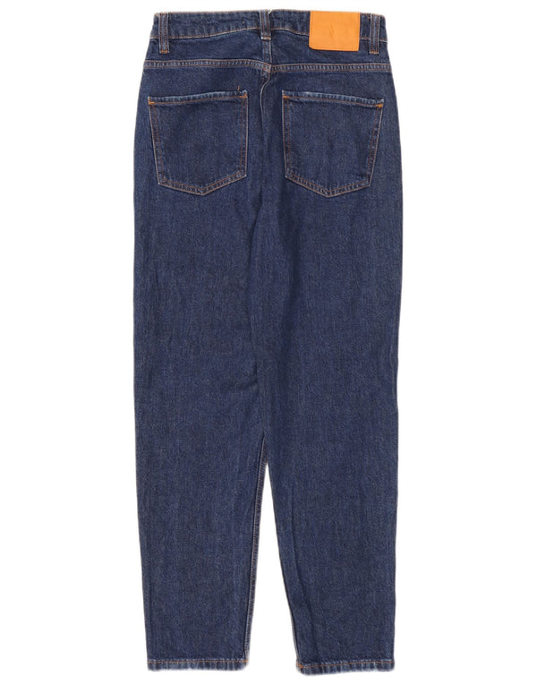 Calça jeans reta feminina Zara EU 36 XS W26 L28 azul marinho algodão