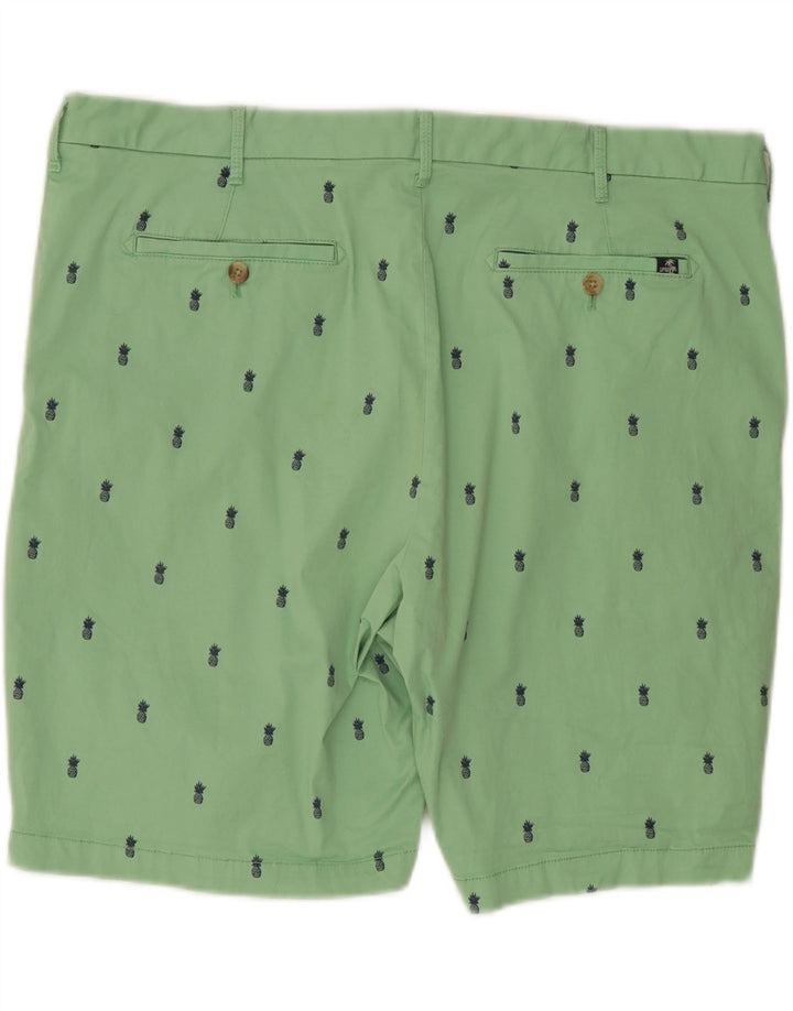 IZOD Mens Chino Shorts W42 2XL Green Spotted Cotton Vintage Izod and Second-Hand Izod from Messina Hembry 