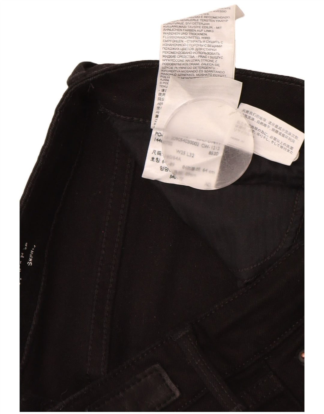 Calça jeans feminina Levi's Slight Curve Modern Rise Skinny W25 L30 de algodão preto