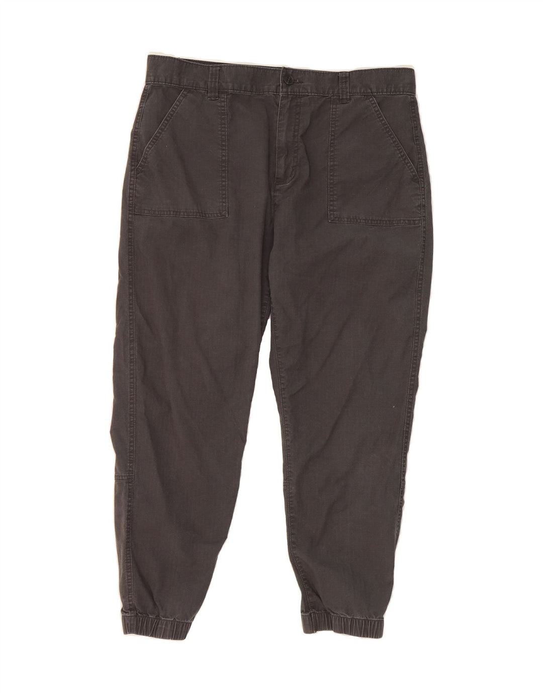EDDIE BAUER Womens Joggers Cropped Trousers US 12 Large W34 L25 Grey Vintage Eddie Bauer and Second-Hand Eddie Bauer from Messina Hembry 