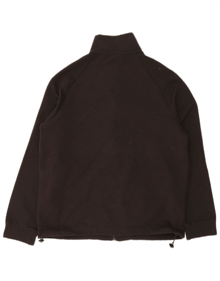 Zara Womens Tracksuit Top Jacket UK 16 Grande Poliéster Preto