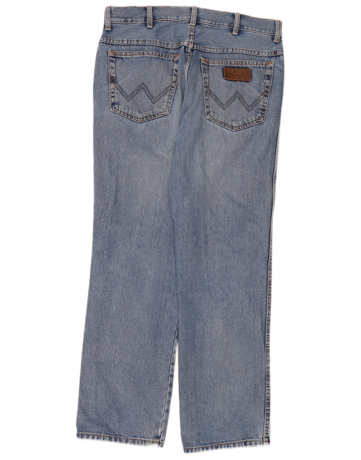 Wrangler Masculino Texas Straight Jeans W34 L30 Azul Algodão