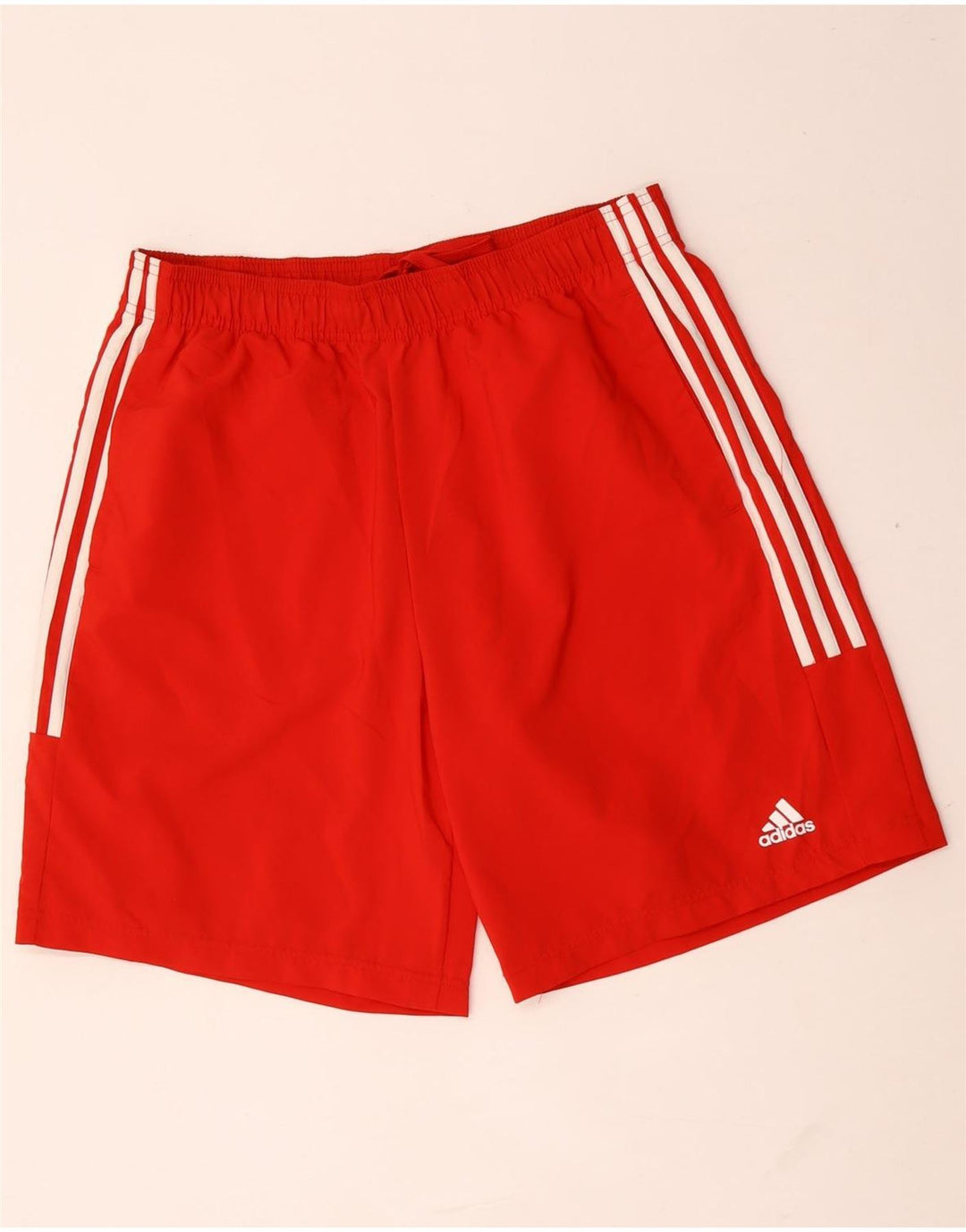Shorts esportivos masculinos Adidas grande poliéster vermelho