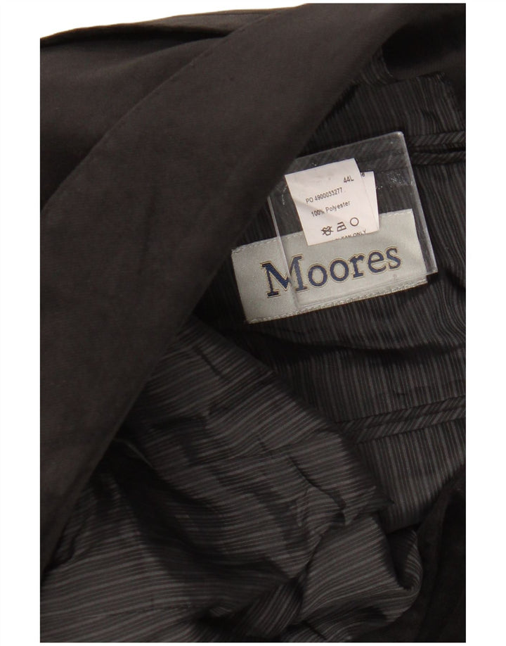 Jaqueta blazer longa masculina vintage de 2 botões, poliéster preto UK 44 2XL