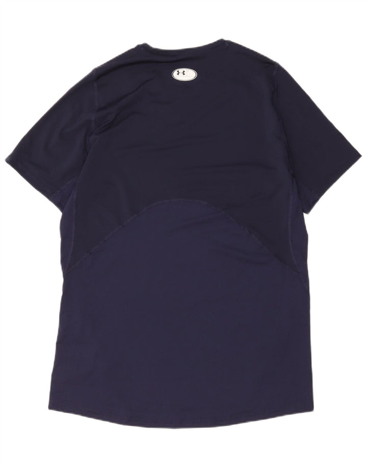 Camiseta masculina Under Armour Heat Gear grande poliéster azul marinho