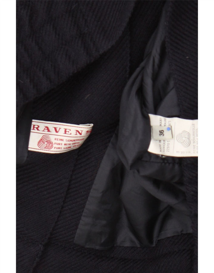 Jaqueta bomber feminina Ravens grande tamanho UE 36 pequena azul marinho nova lã