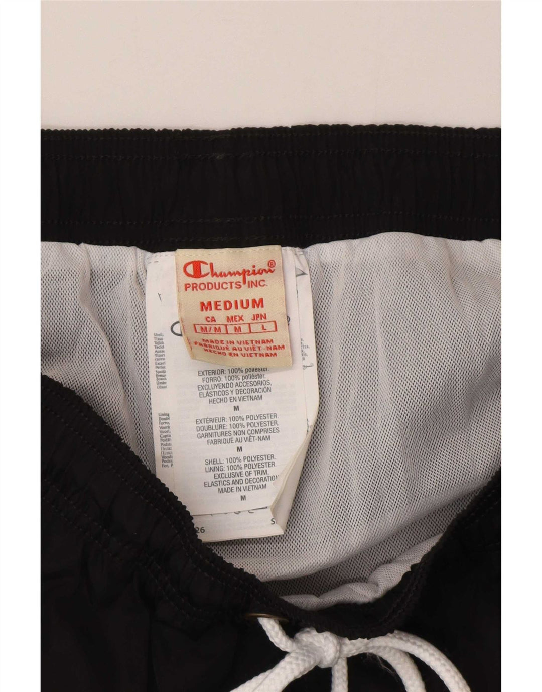 Shorts de natação masculino Champion médio preto poliéster