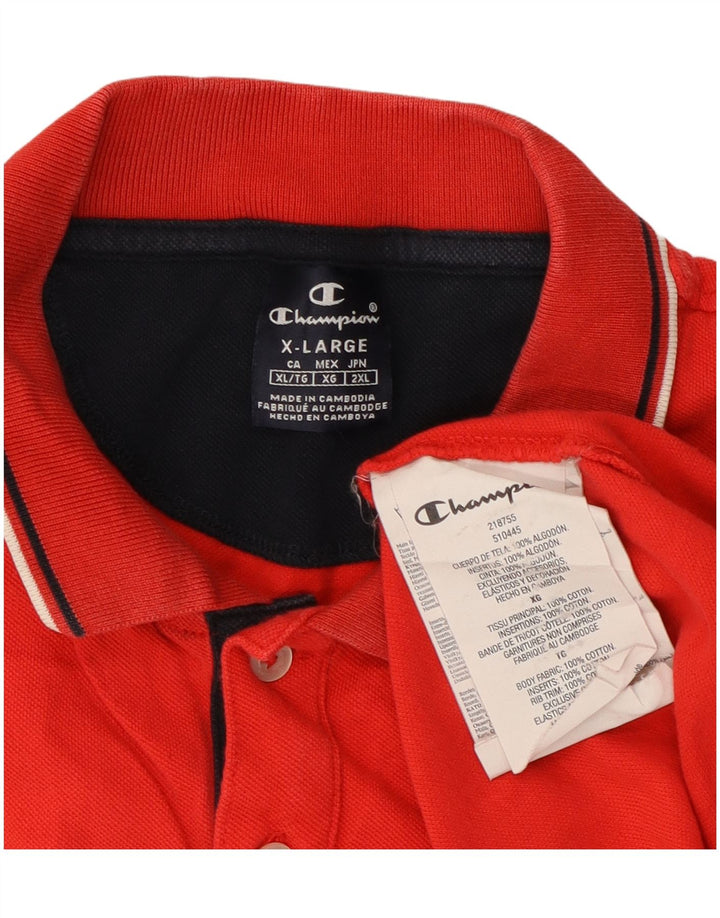 Camisa polo masculina CHAMPION XL algodão vermelho