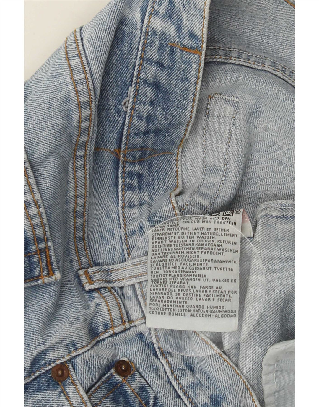 Jeans retos masculinos Levi's W34 L36 algodão azul