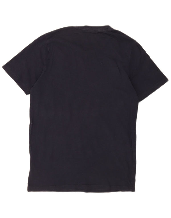 Jack & Jones Mens Slim Fit Camiseta Top Pequeno Algodão Azul Marinho