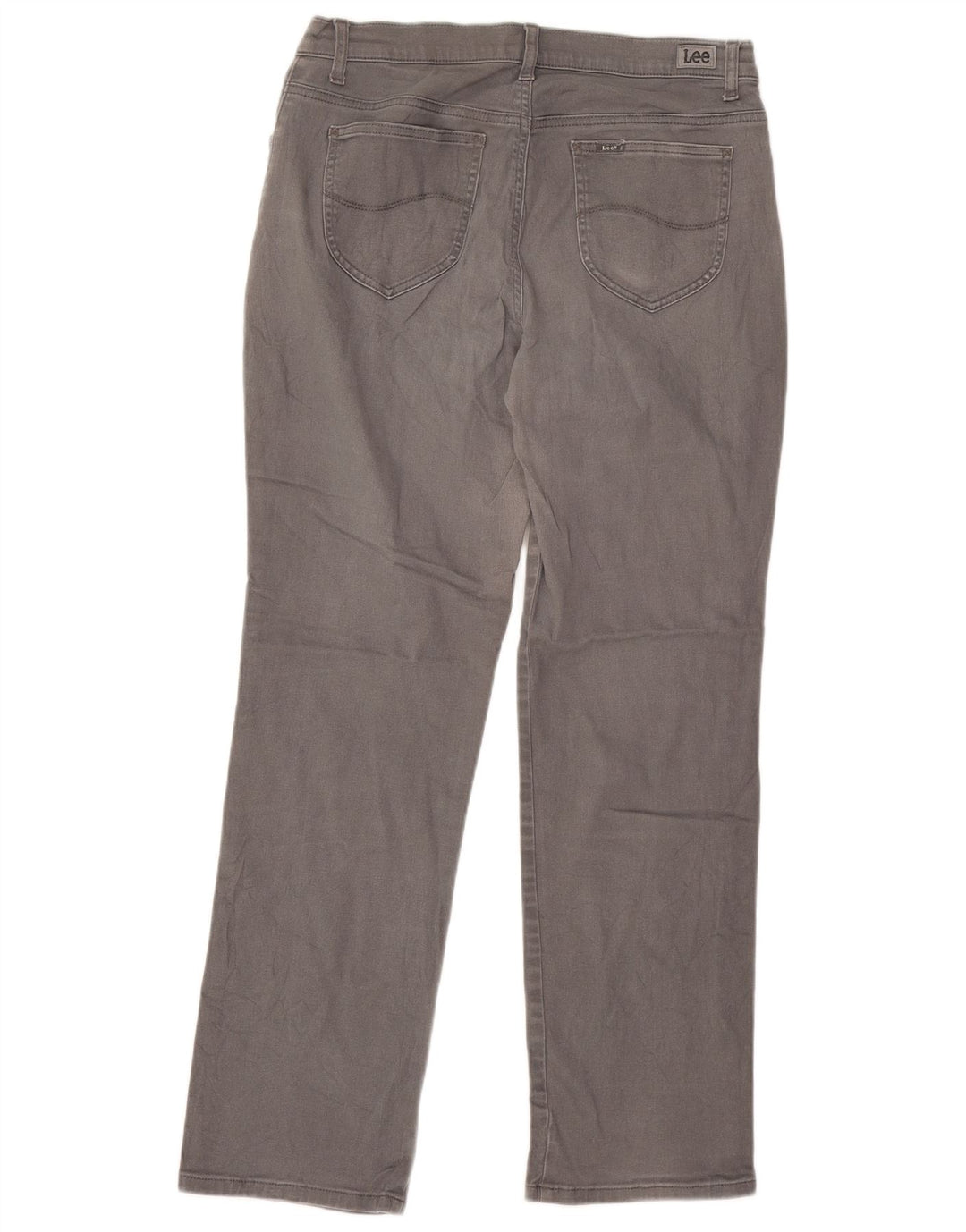 Calça jeans reta feminina LEE cintura média regular fit W32 L29 cinza
