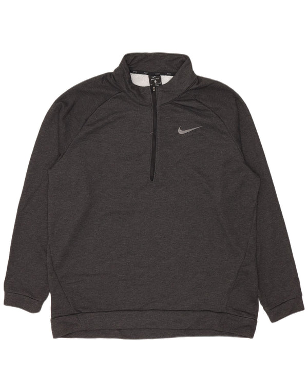 Moletom Nike Masculino Dri Fit Zip Neck Jumper XL Cinza Poliéster