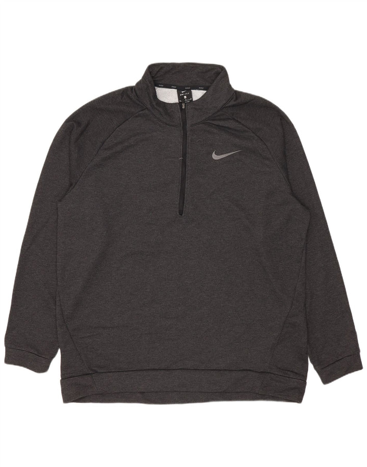 Moletom Nike Masculino Dri Fit Zip Neck Jumper XL Cinza Poliéster